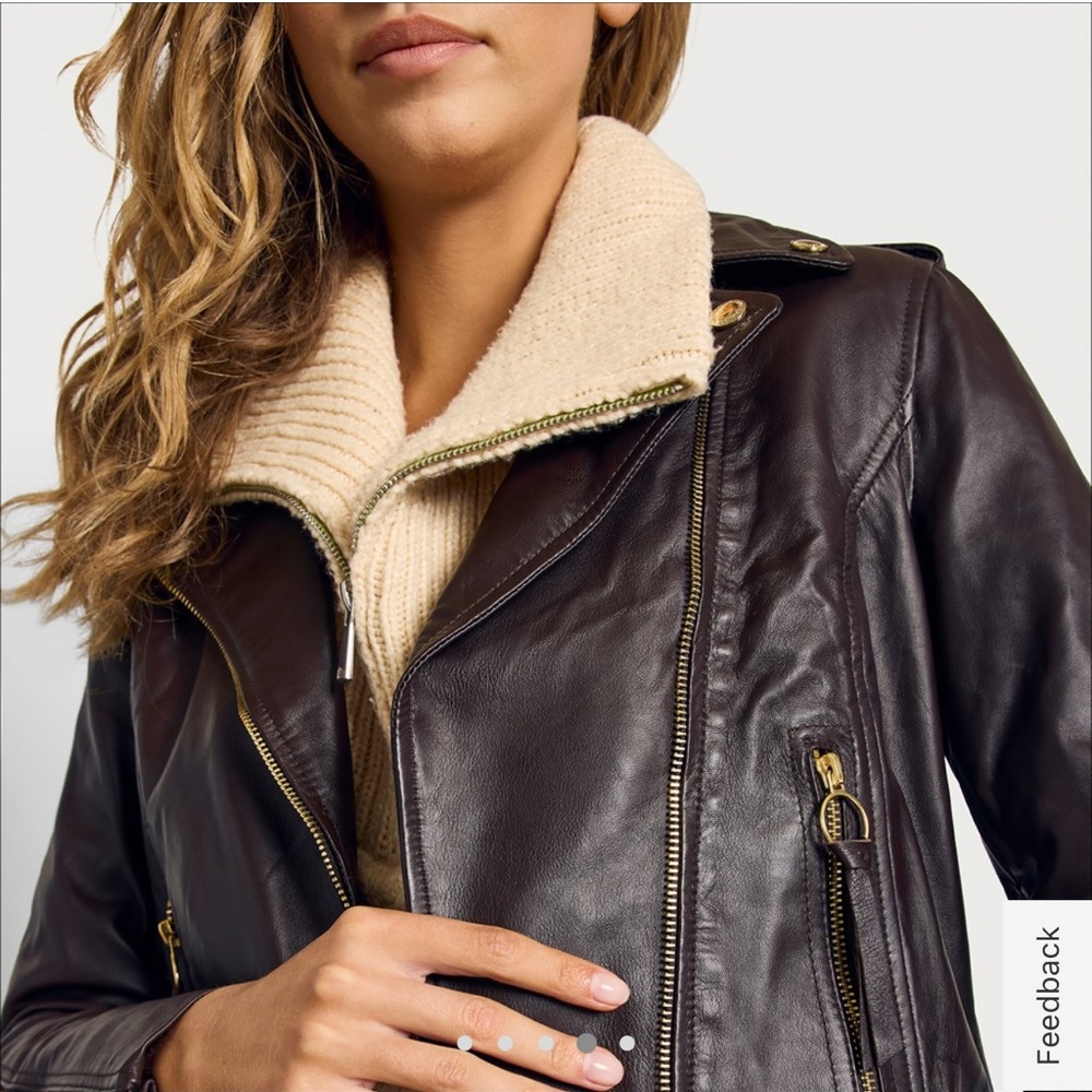 Sam Edelman 100% Genuine Lamb Leather Moto Jacket XS